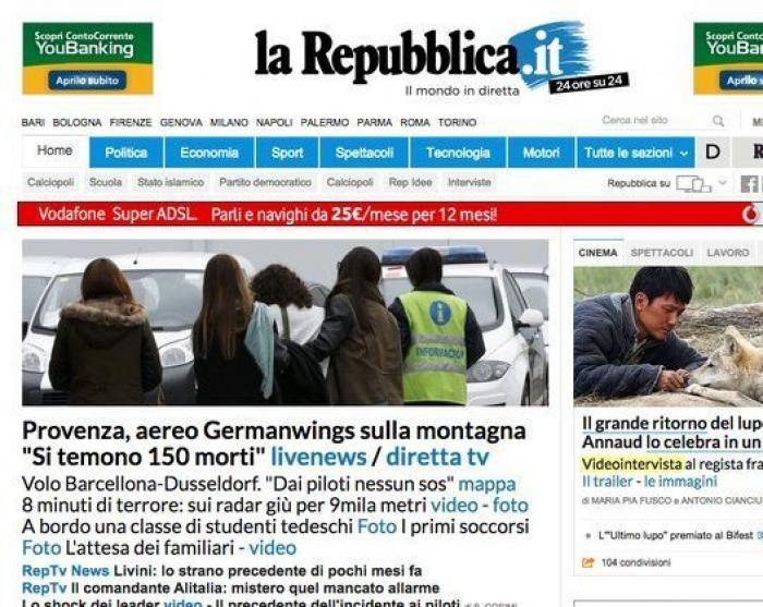 El accidente, en todas las portadas mundiales (FOTOS)