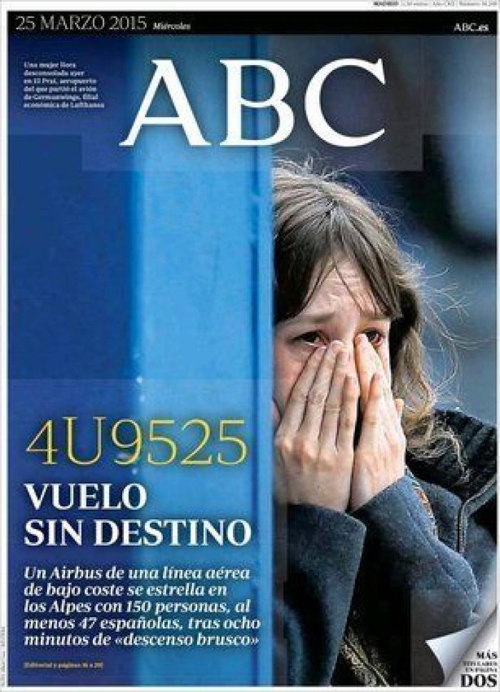 Accidente de Germanwings: las portadas sobre la catástrofe aérea (FOTOS)
