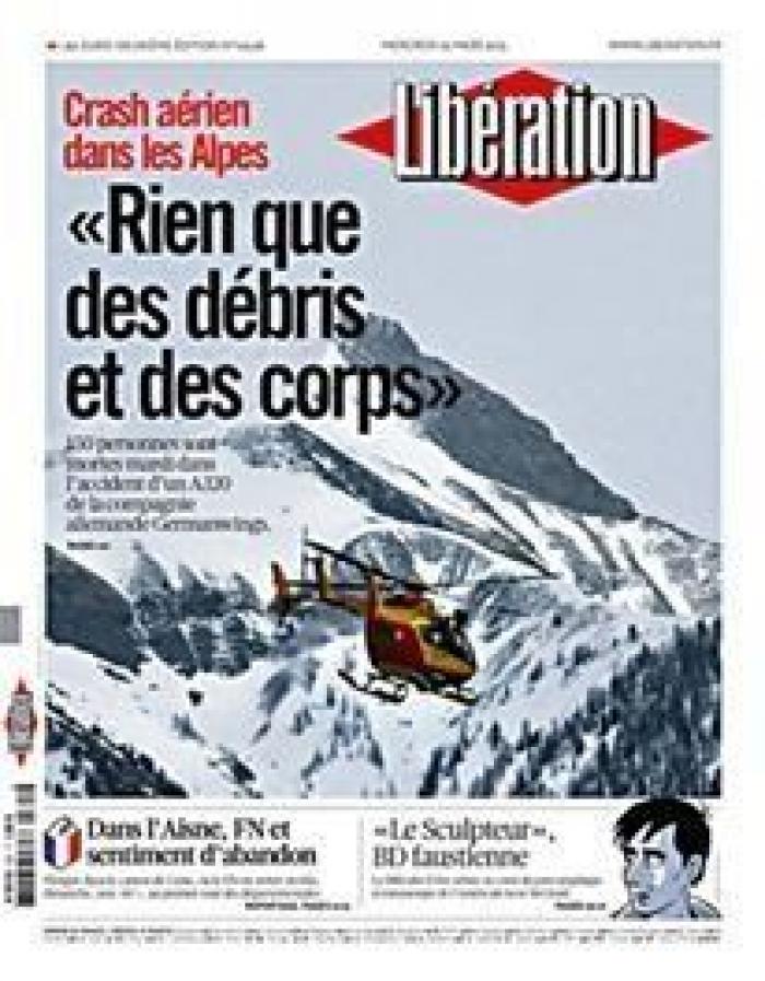 Accidente de Germanwings: las portadas sobre la catástrofe aérea (FOTOS)