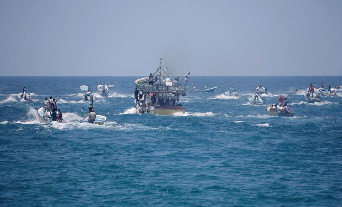 Gaza desafía a Israel con el disparo de cohetes y el intento de romper el bloqueo