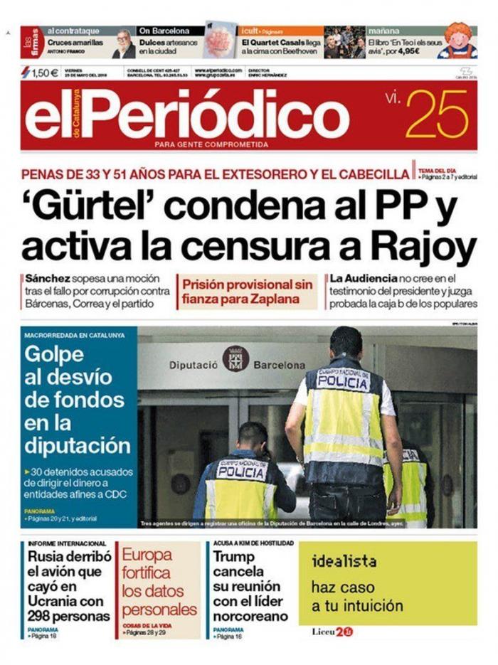 Estas son las portadas del viernes 25 de mayo