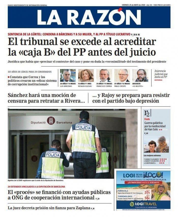 Estas son las portadas del viernes 25 de mayo