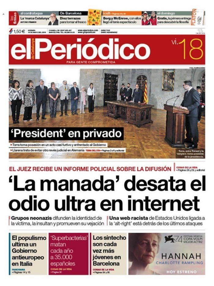 Estas son las portadas del viernes 18 de mayo