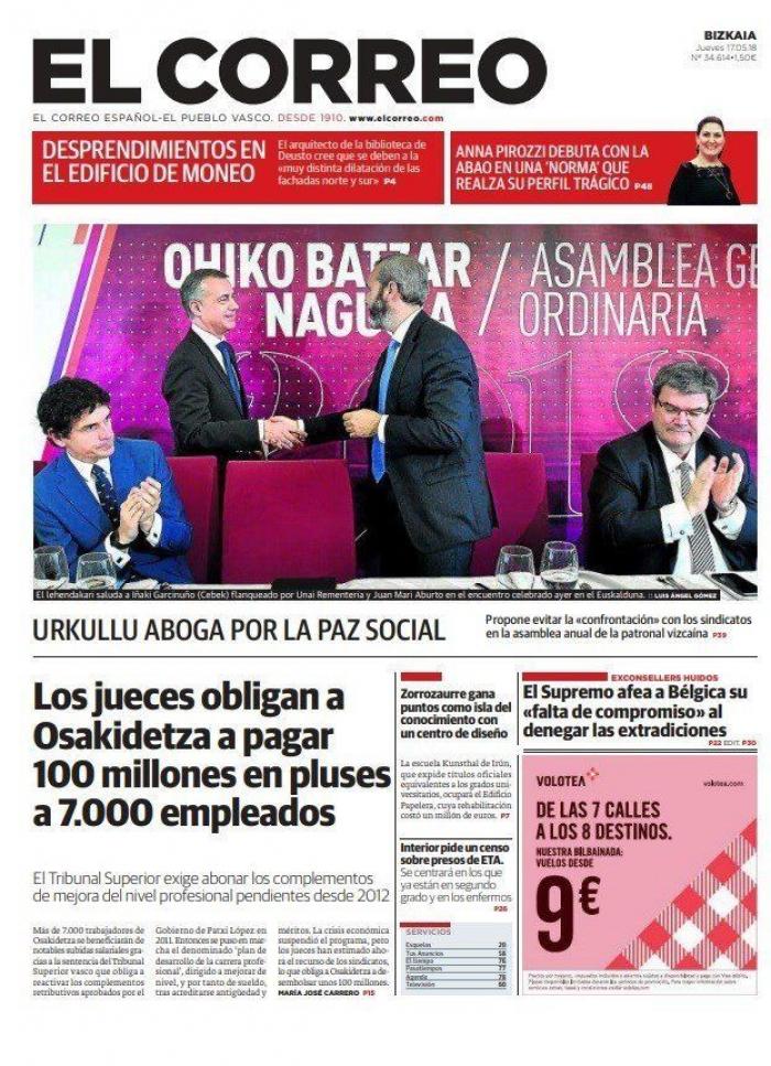 Estas son las portadas del viernes 18 de mayo