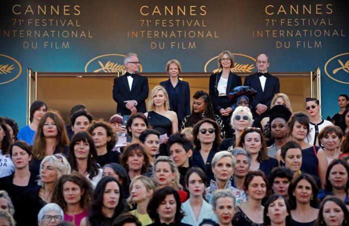 82 mujeres del cine exigen igualdad salarial en la alfombra roja de Cannes
