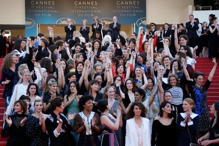82 mujeres del cine exigen igualdad salarial en la alfombra roja de Cannes