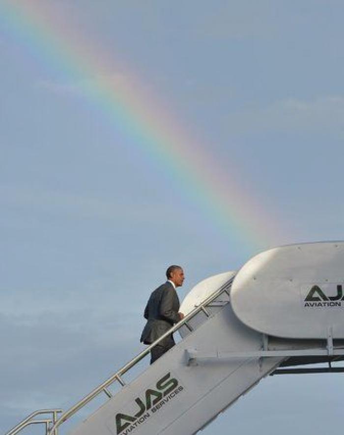 La fotaza de Pete Souza: Barack Obama y el arcoíris