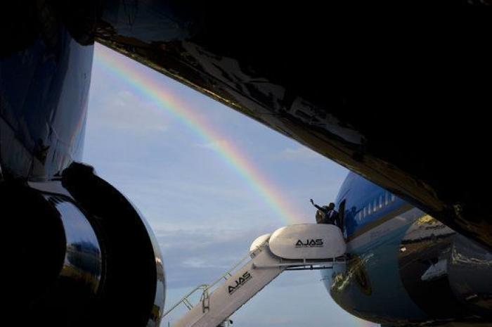 La fotaza de Pete Souza: Barack Obama y el arcoíris