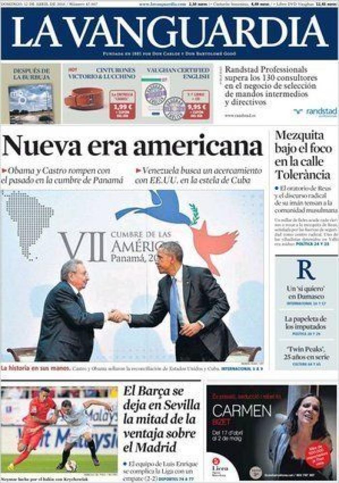 Las portadas tras el encuentro entre Obama y Castro