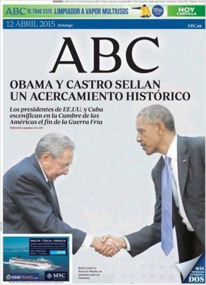 Las portadas tras el encuentro entre Obama y Castro