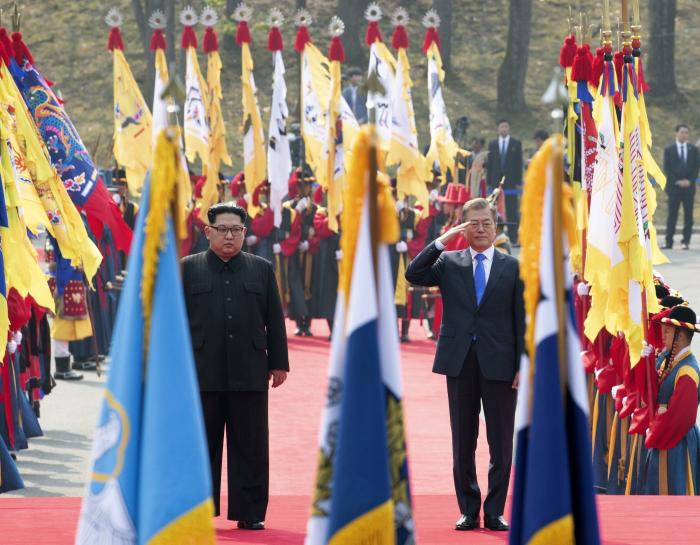 Las fotos del histórico recibimiento de Kim Jong-un en Corea del Sur