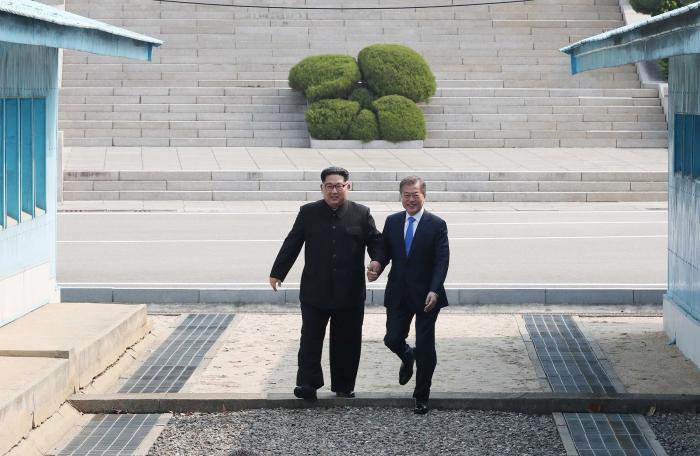 Las fotos del histórico recibimiento de Kim Jong-un en Corea del Sur