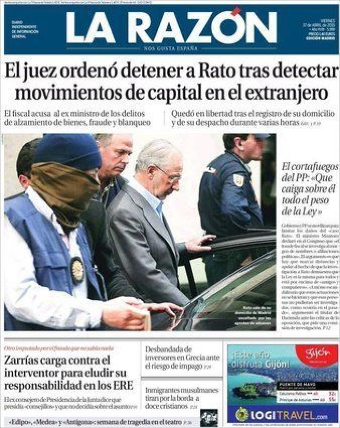 El juez ordena el bloqueo de todas las cuentas de Rodrigo Rato