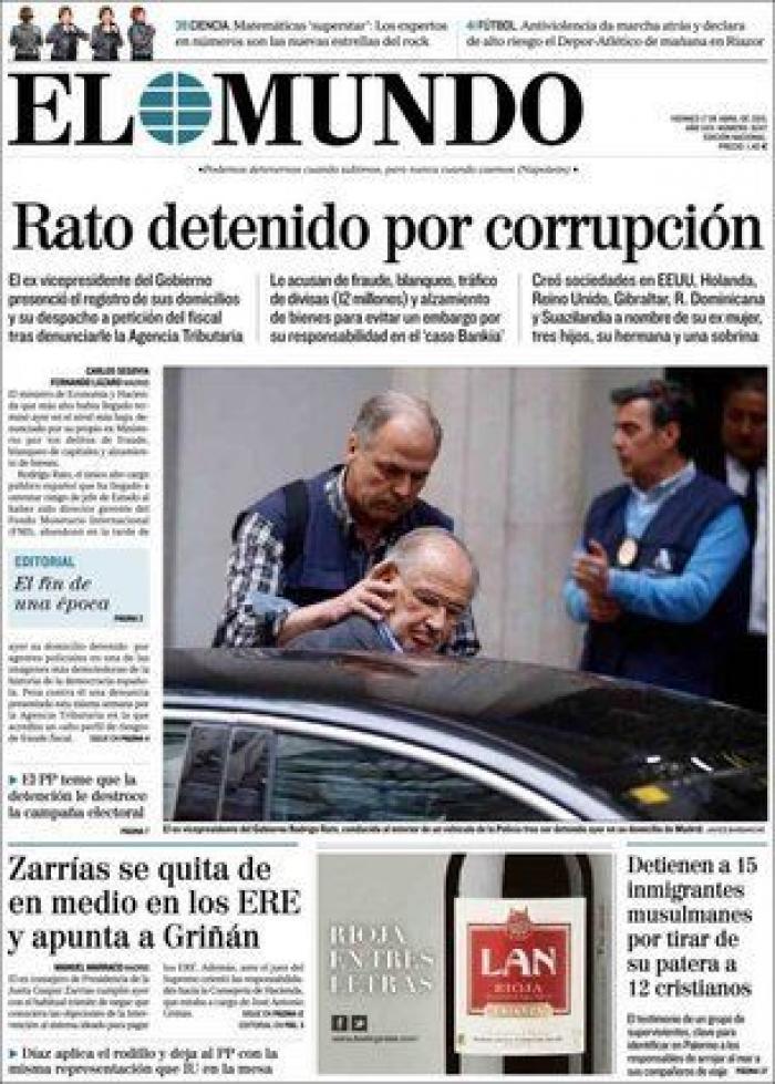 El juez ordena el bloqueo de todas las cuentas de Rodrigo Rato