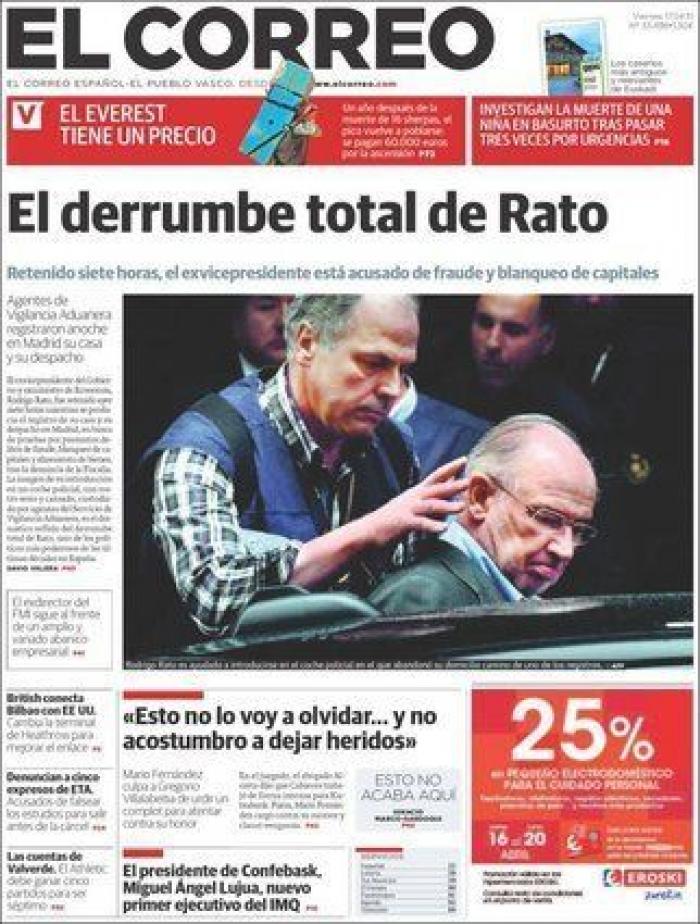 El juez ordena el bloqueo de todas las cuentas de Rodrigo Rato