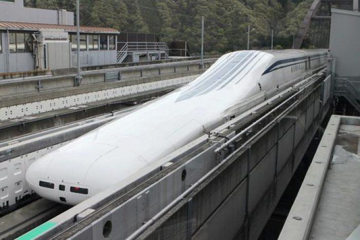 Récord del Maglev, el tren por levitación magnética de Japón, que alcanza los 603 kilómetros por hora