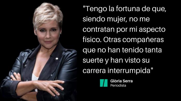 Glòria Serra: "En la tele pasa como en Hollywood. Ellos se acercan a los 70 y ellas siempre tienen 30"