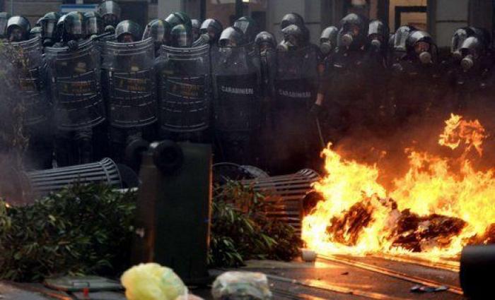 Las tremendas fotos de las protestas contra la Expo de Milán