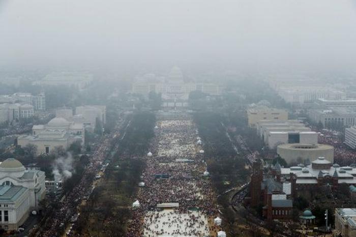 Las impresionantes imágenes aéreas de la Marcha de las Mujeres