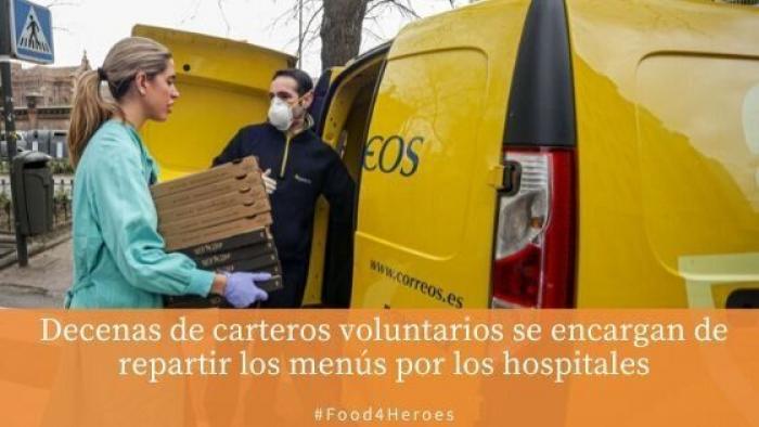 Esta asombrosa cadena de solidaridad es cosa de empresarios, restauradores y carteros