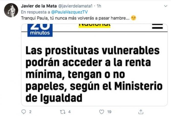 "Puta", "Mugrosa": Graves insultos a Paula Vázquez por defender el Ingreso Mínimo Vital