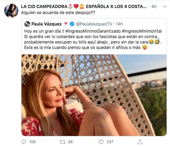 "Puta", "Mugrosa": Graves insultos a Paula Vázquez por defender el Ingreso Mínimo Vital