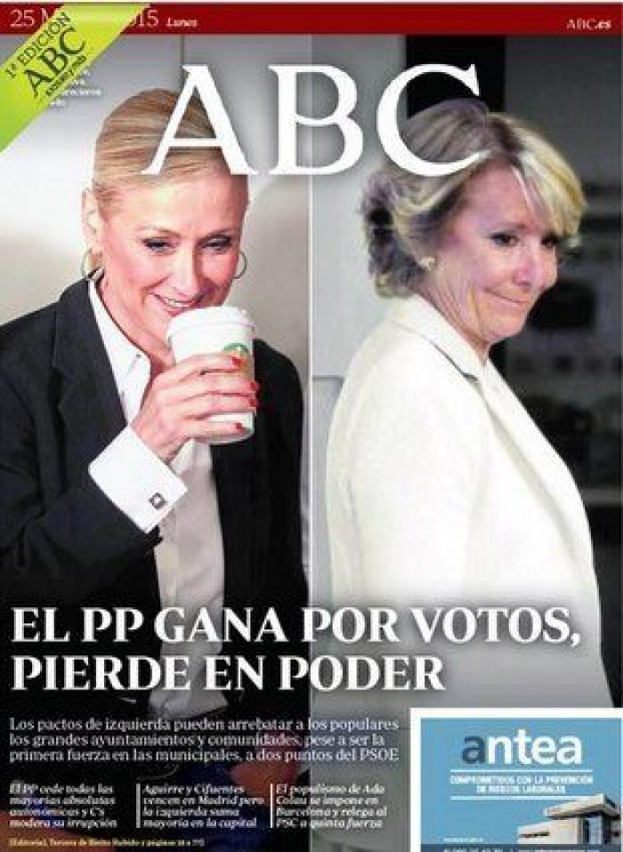 Las portadas de los diarios tras el 24M