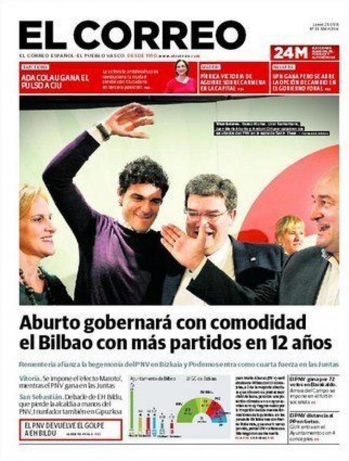 Las portadas de los diarios tras el 24M
