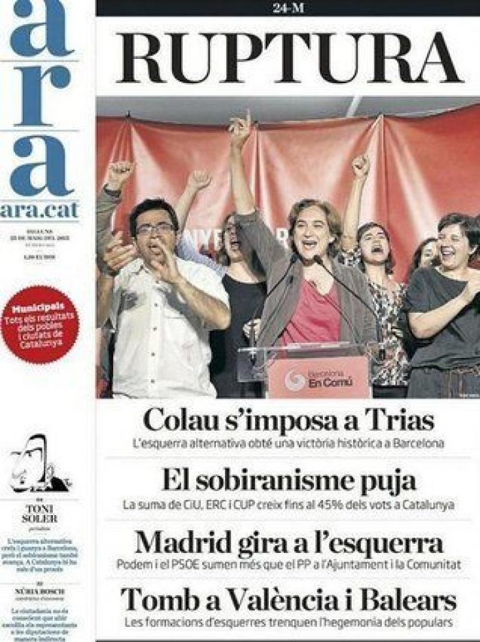 Las portadas de los diarios tras el 24M