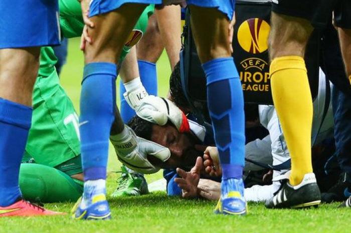 Matheus da el susto en la final de la Europa League