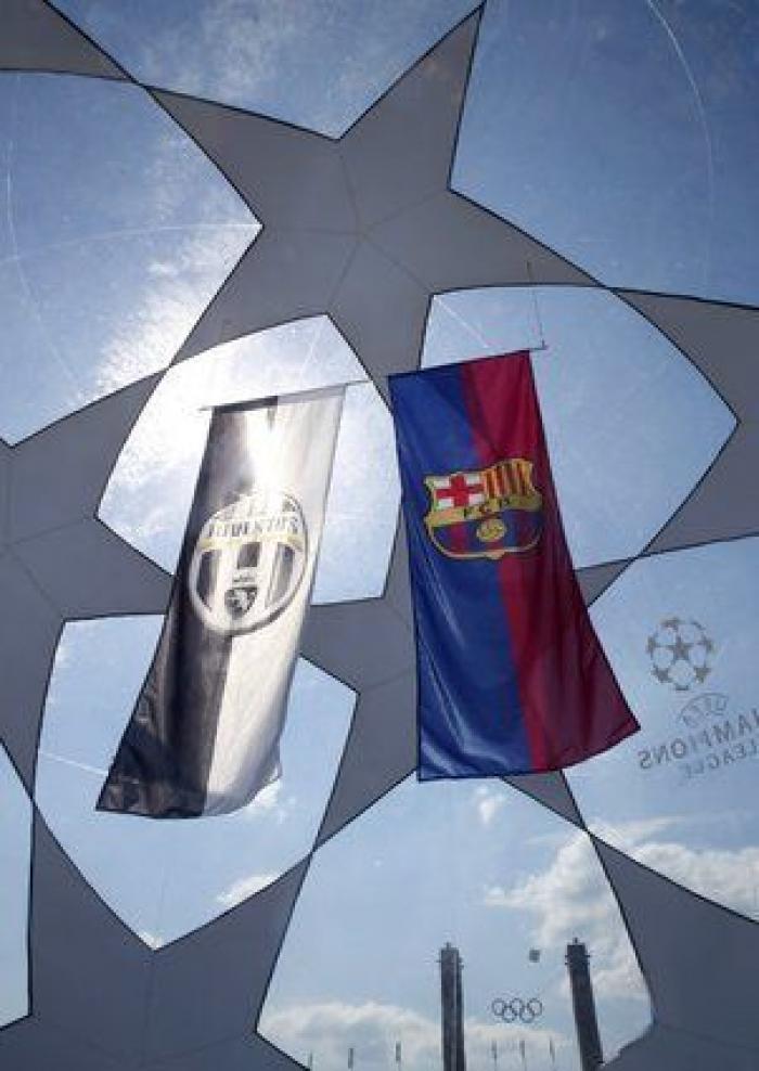 Las aficiones de Barça y Juve toman Berlín en un ambiente de hermandad