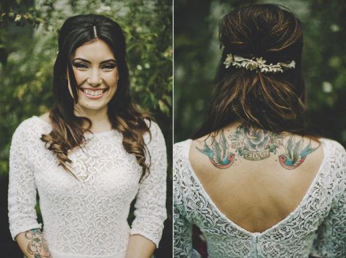 19 novias que supieron sacar partido a sus tatuajes el día de su boda (FOTOS)