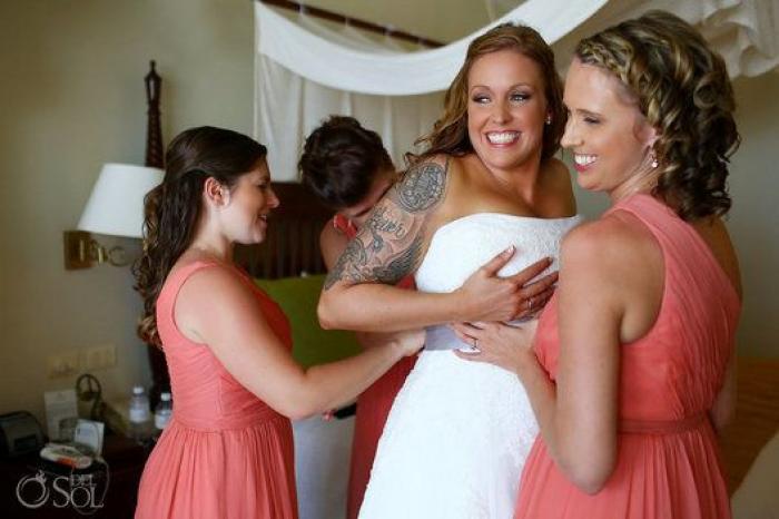 19 novias que supieron sacar partido a sus tatuajes el día de su boda (FOTOS)
