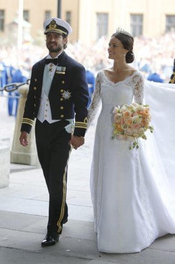 Boda de Carlos Felipe de Suecia y Sofia Hellqvist: el toque español del vestido de la novia