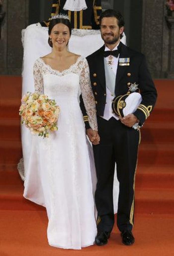 Boda de Carlos Felipe de Suecia y Sofia Hellqvist: el toque español del vestido de la novia