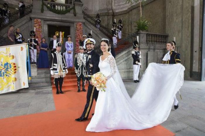 Boda de Carlos Felipe de Suecia y Sofia Hellqvist: el toque español del vestido de la novia