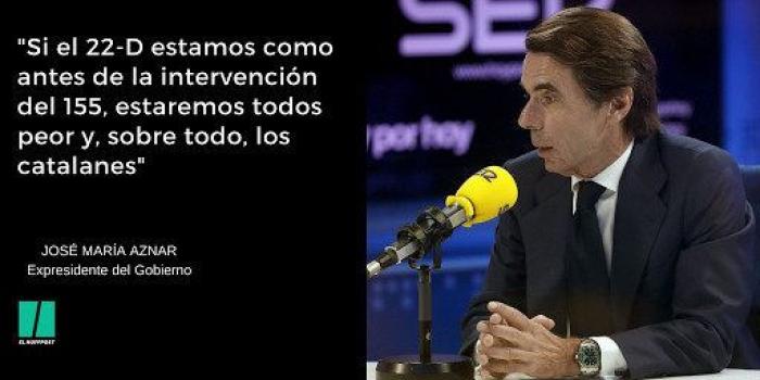 Aznar revela qué votaría en la moción de censura de Vox: "No tengo la menor duda al respecto"