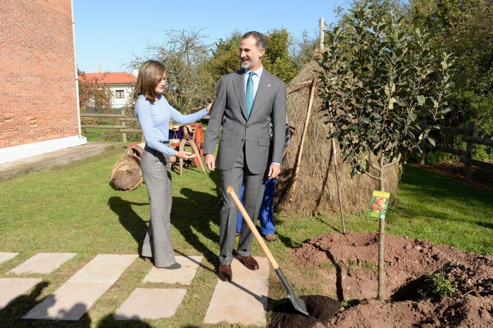 La reina Letizia recicla una falda de hace 13 años