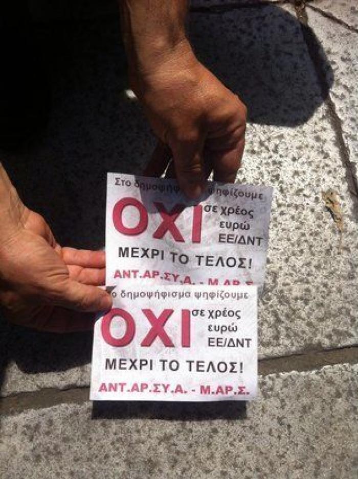 Las calles de Atenas se visten para el referéndum