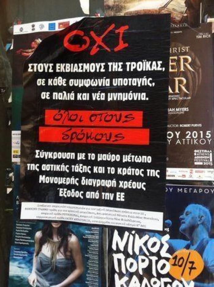 Las calles de Atenas se visten para el referéndum