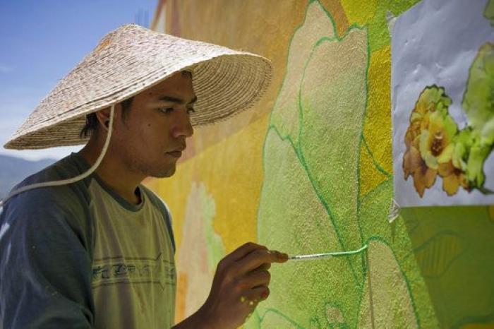 El mural más grande de México elimina la violencia en la ciudad de Pachuca (FOTOS)