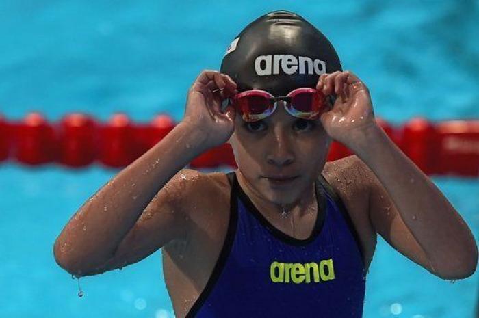 Una niña de 10 años compite en los Mundiales de natación de Kazan