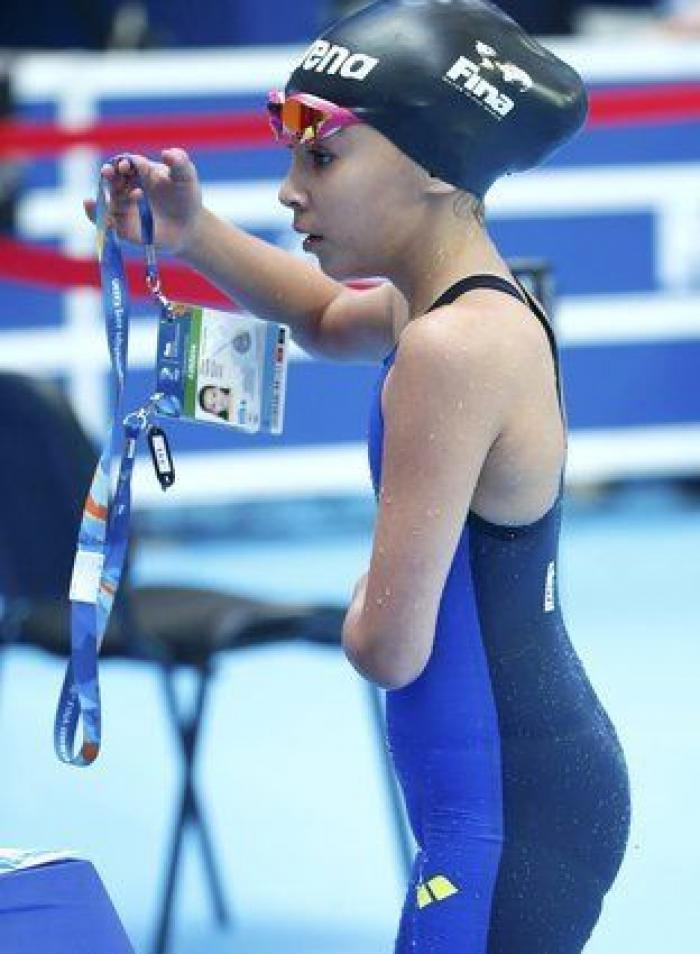 Una niña de 10 años compite en los Mundiales de natación de Kazan