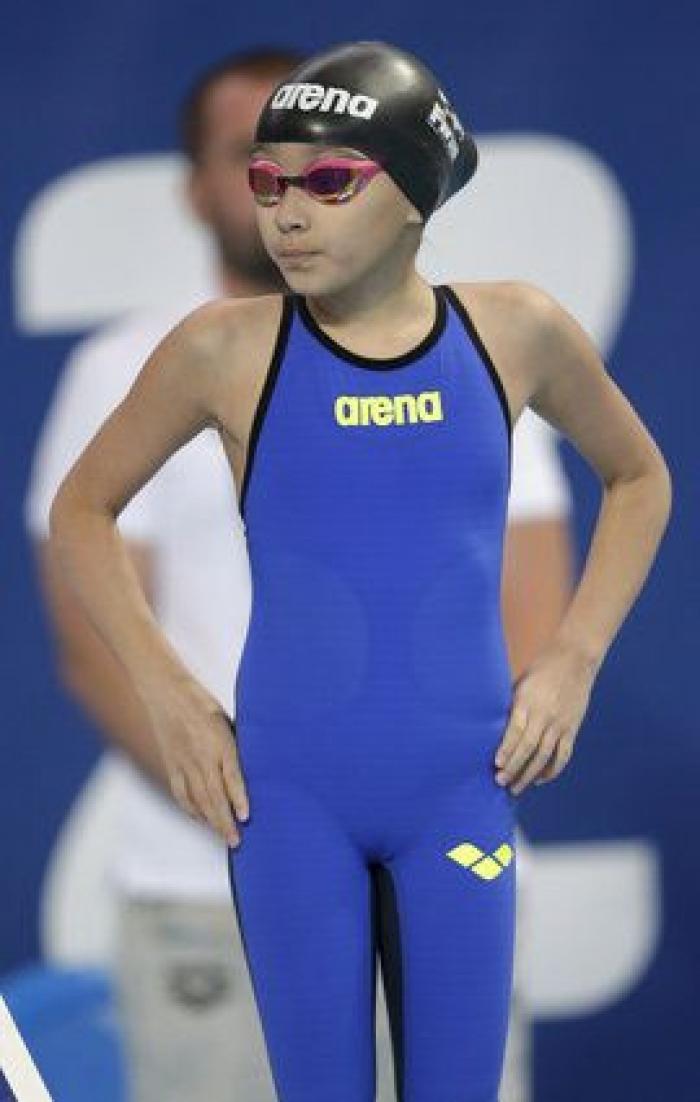 Una niña de 10 años compite en los Mundiales de natación de Kazan