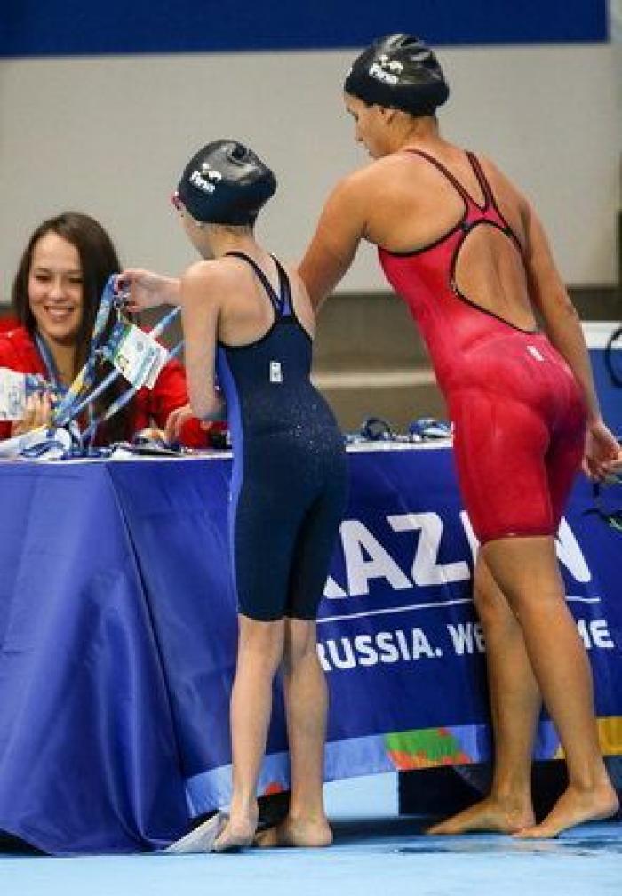 Una niña de 10 años compite en los Mundiales de natación de Kazan