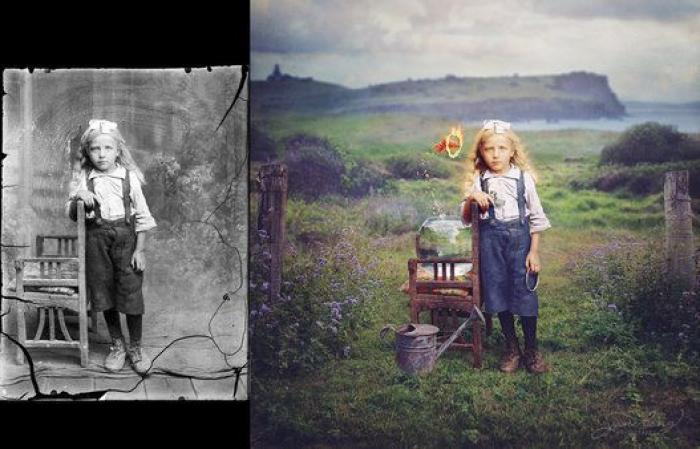 Una artista convierte imágenes de la Primera Guerra Mundial en mundos fantásticos (FOTOS)