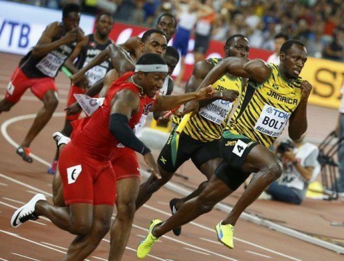 Usain Bolt conquista el triplete con el oro de Jamaica en la final 4x100
