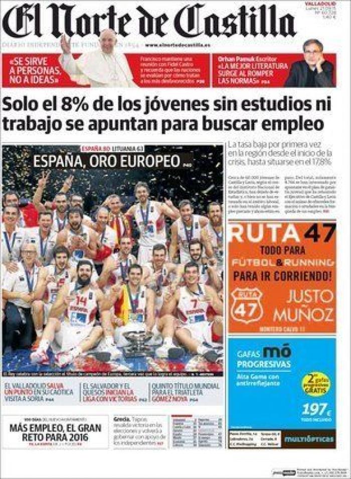 Eurobasket 2015: Las portadas del oro de España