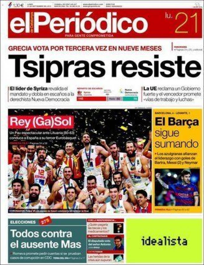 Eurobasket 2015: Las portadas del oro de España