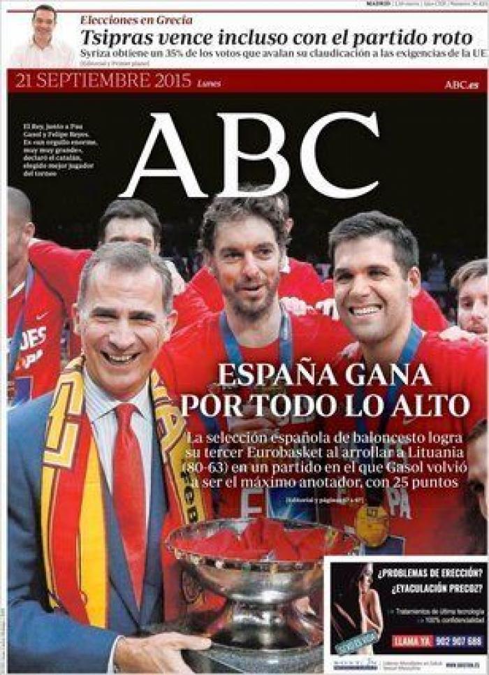 Eurobasket 2015: Las portadas del oro de España
